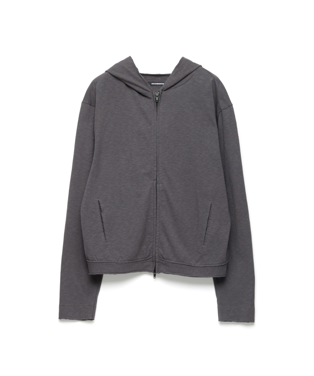 해칭룸(HATCHINGROOM) Rough Hoodie Slub Graphite