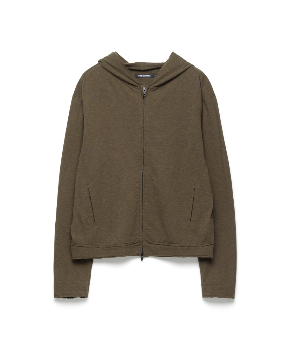 해칭룸(HATCHINGROOM) Rough Hoodie Slub Dark Khaki