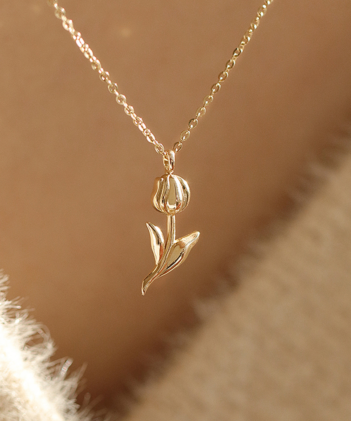 러비앤비(LOVEENB) [14K gold] 블루밍 마이 플라워 목걸이