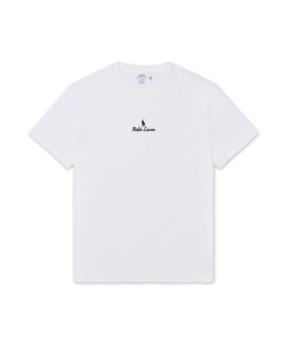 폴로 랄프 로렌(POLO RALPH LAUREN) 클래식핏 로고 저지 티셔츠-화이트