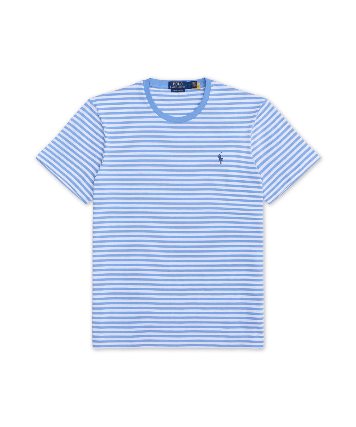 폴로 랄프 로렌(POLO RALPH LAUREN) 커스텀 슬림핏 스트라이프 저지 티셔츠-블루