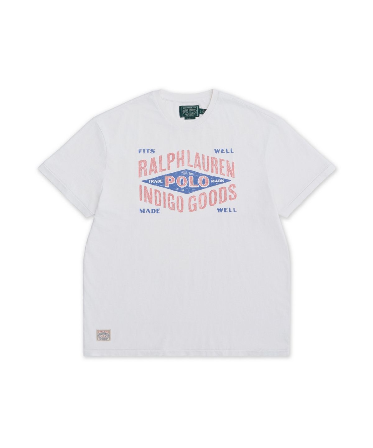 폴로 랄프 로렌(POLO RALPH LAUREN) 클래식핏 저지 그래픽 티셔츠-화이트