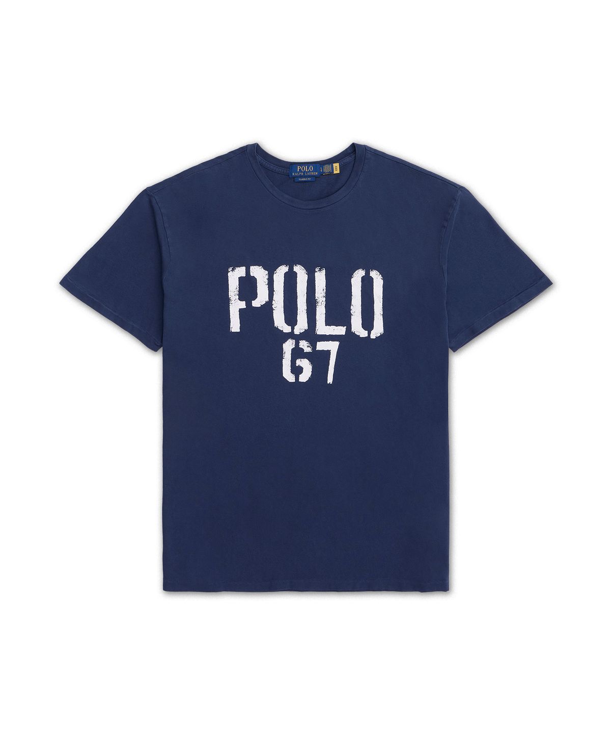 폴로 랄프 로렌(POLO RALPH LAUREN) 클래식핏 저지 그래픽 티셔츠-블루