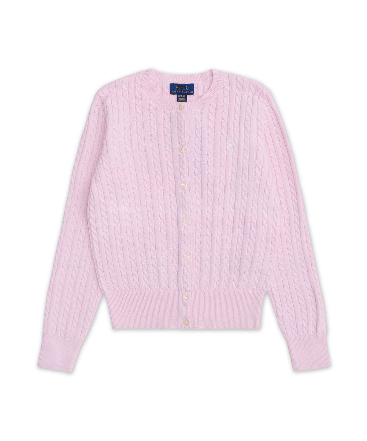 폴로 랄프 로렌 칠드런(POLO RALPH LAUREN CHILDREN) 미니 케이블 코튼 카디건-핑크
