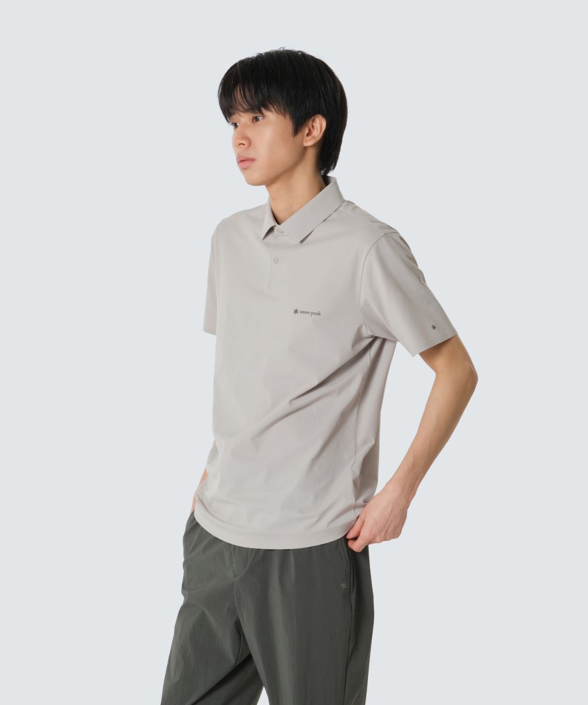 스노우피크 어패럴(SNOWPEAK APPAREL) 리젠 퀵드라이 반팔 폴로 티셔츠 (S26MMTPS50) Light Beige