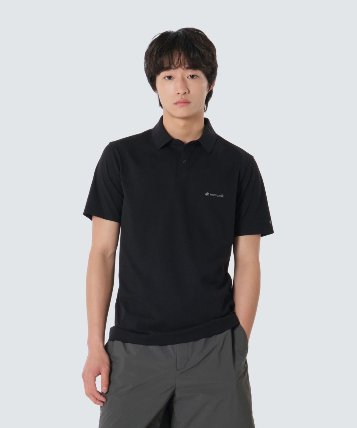 스노우피크 어패럴(SNOWPEAK APPAREL) 리젠 퀵드라이 반팔 폴로 티셔츠 (S26MMTPS50) Black