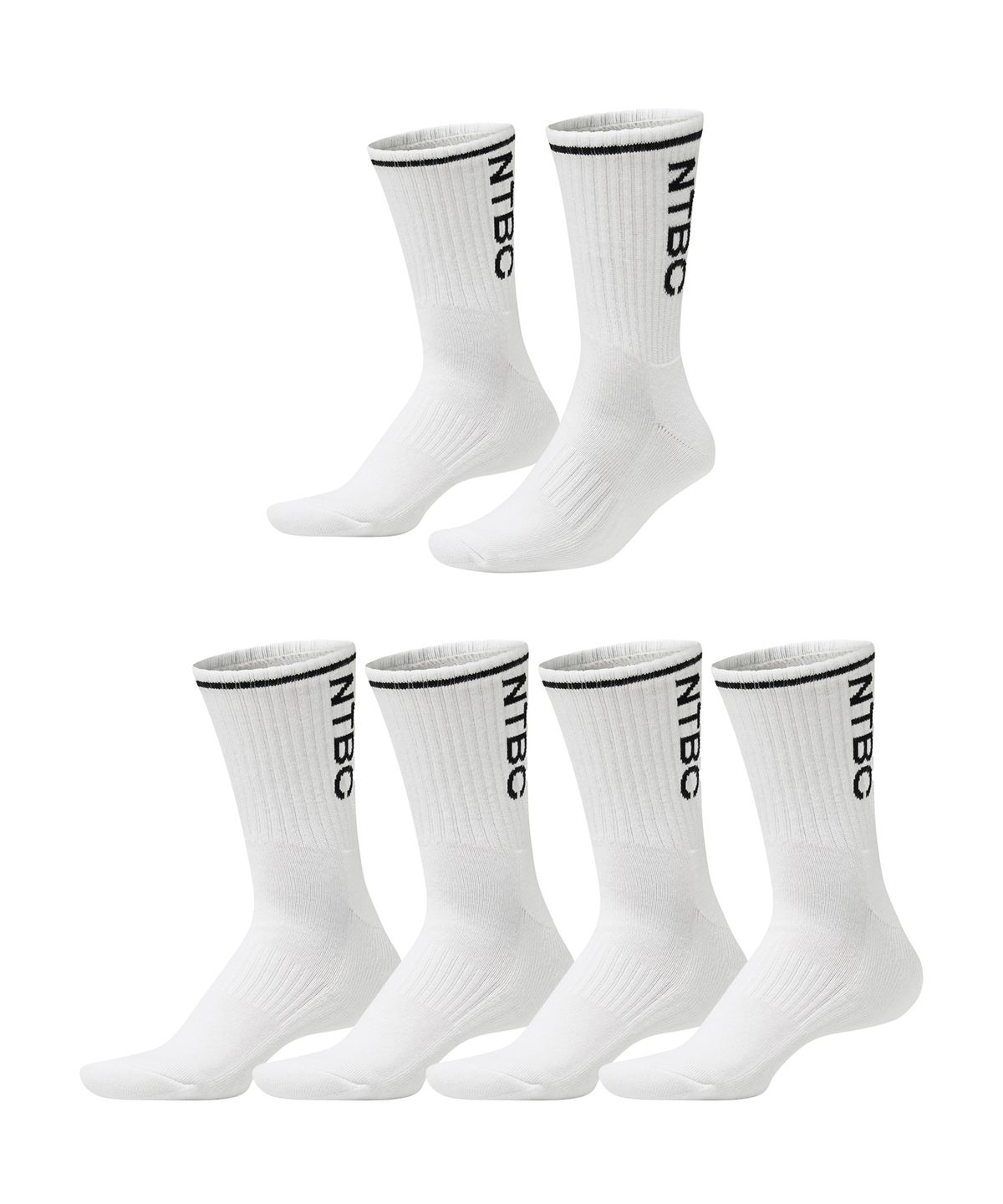 엔티비씨(NTBC) [4PACK] 퍼포먼스 베이직 로고 스포츠 삭스
