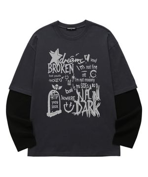 레이어드 BROKEN STAR 롱슬리브 (VVLL0220) 차콜/블랙