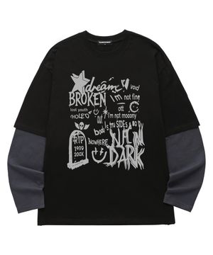 레이어드 BROKEN STAR 롱슬리브 (VVLL0220) 블랙/차콜