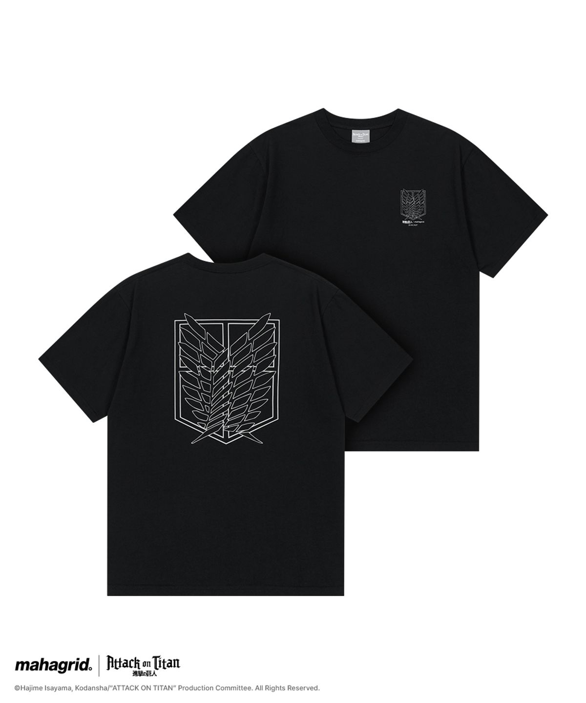 마하그리드(MAHAGRID) [진격의거인] SURVEY CORP BASIC TEE BLACK(MG2GMMT512T)