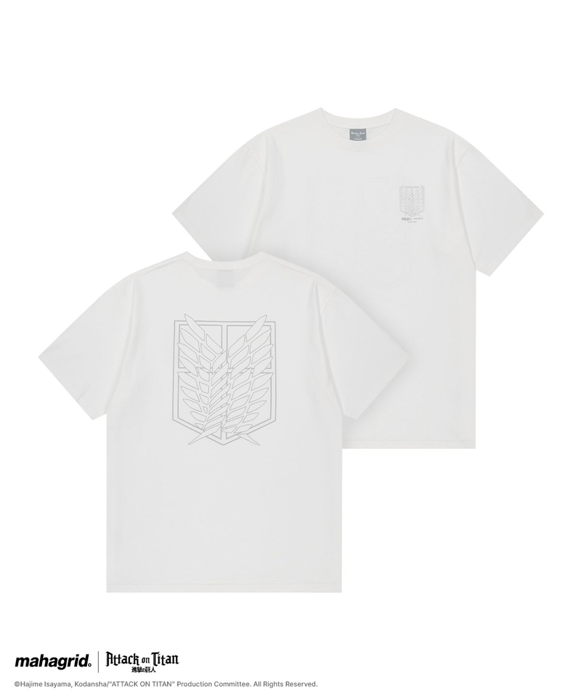 마하그리드(MAHAGRID) [진격의거인] SURVEY CORP BASIC TEE WHITE(MG2GMMT512T)