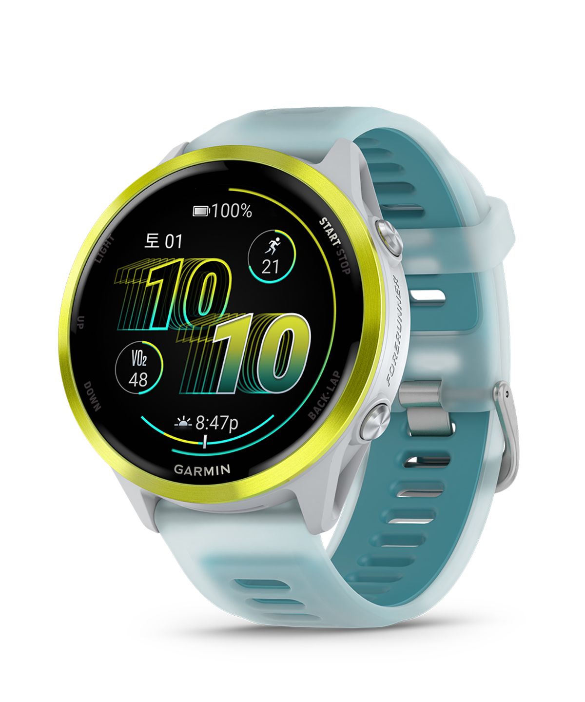 가민(GARMIN) 포러너 570 47mm 앰프 옐로우 알루미늄