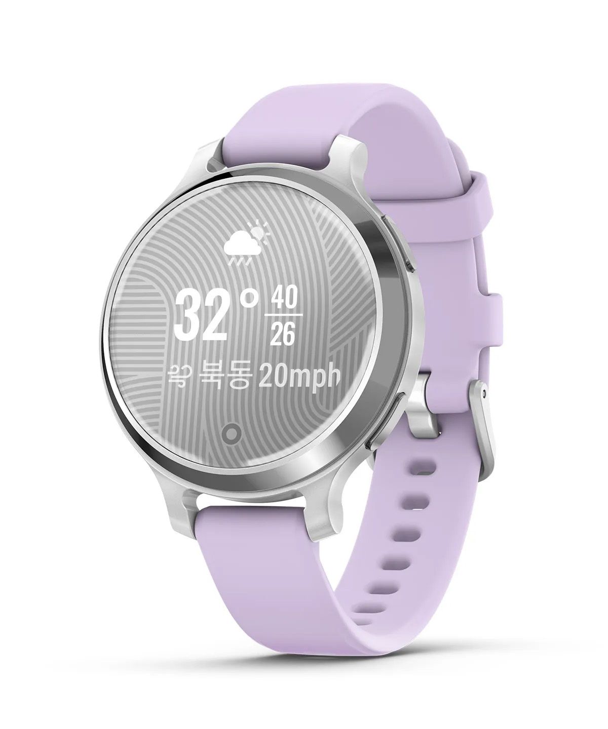 가민(GARMIN) 릴리 2 액티브 실버(재스민 퍼플 실리콘 밴드)