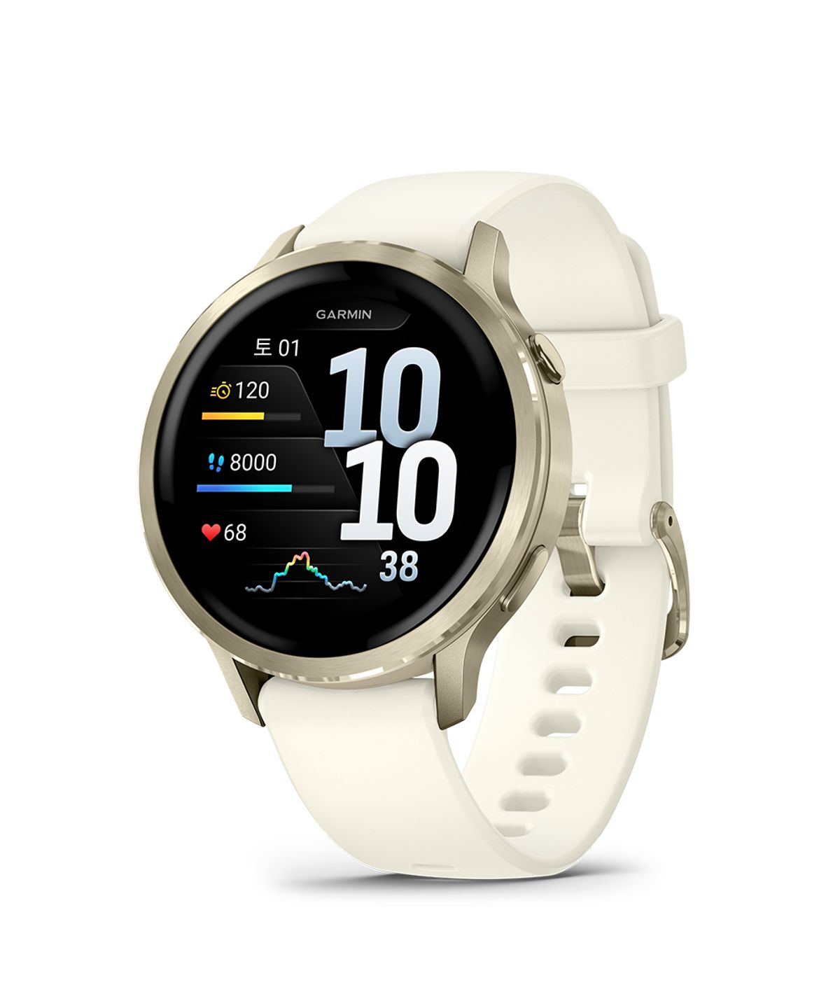 가민(GARMIN) 베뉴 4 41mm 루나 골드(본 실리콘 밴드)