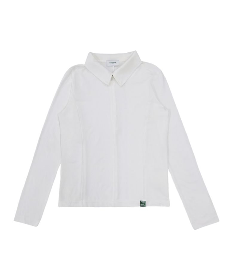슬림핏 스트레치 카라넥 이너상의 WHITE
