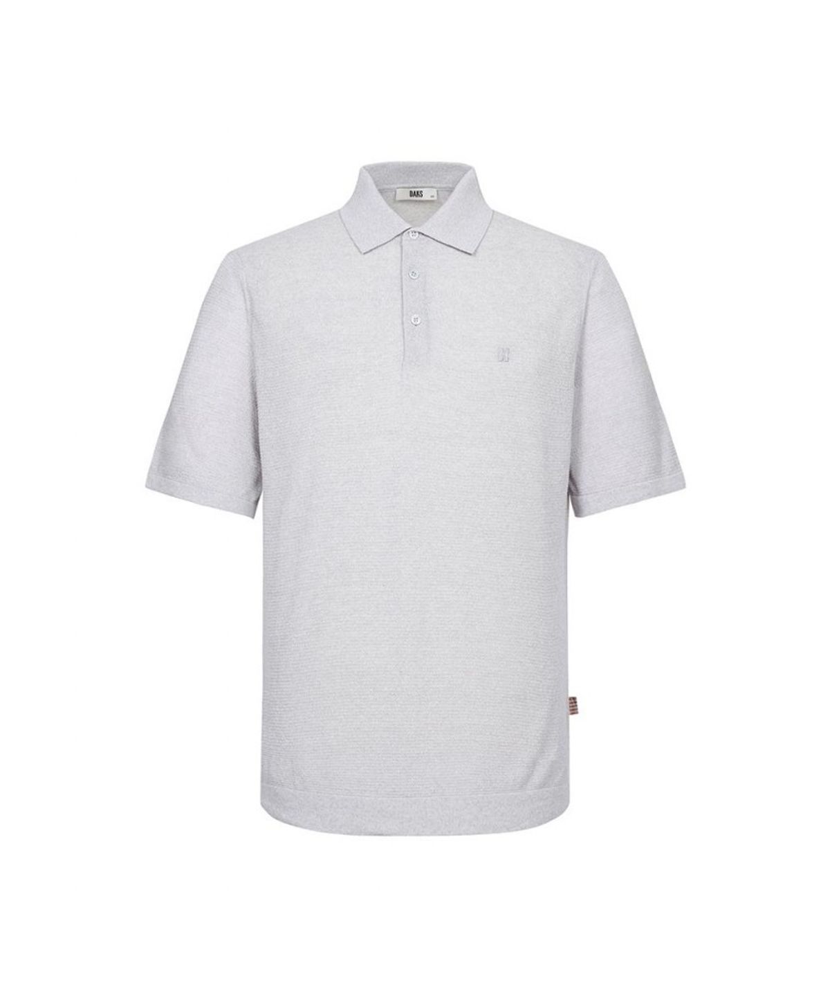 닥스셔츠(DAKS SHIRTS) 면혼방 반팔 카라니트 그레이_DLS1SWTS101G1