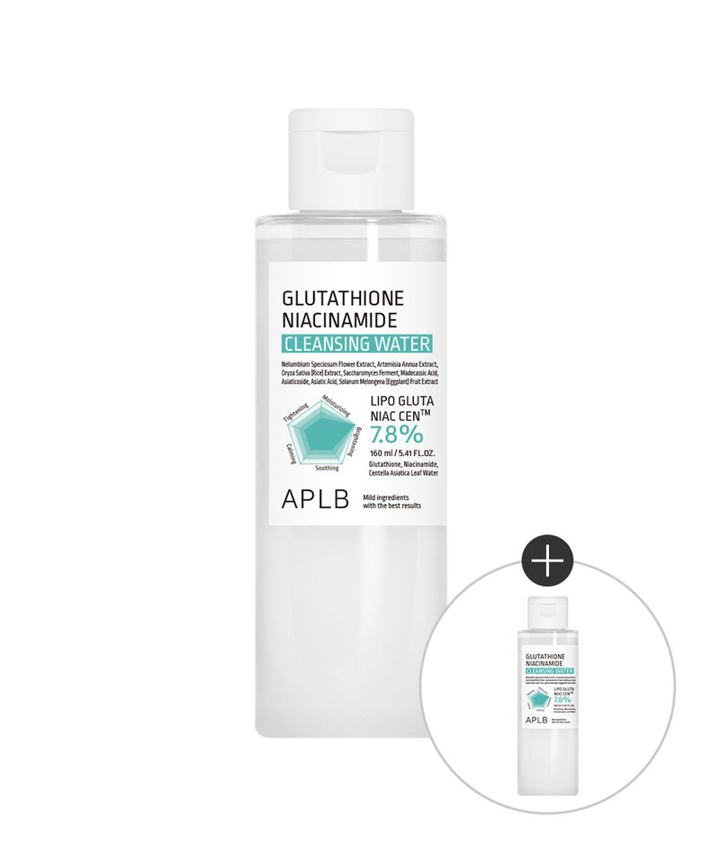 글루타치온 나이아신아마이드 클렌징 워터 160ml (클렌징워터 1개 + 샤쉐 2개 증정)
