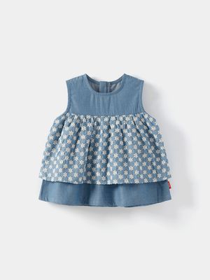 데이지데님 민소매 블라우스