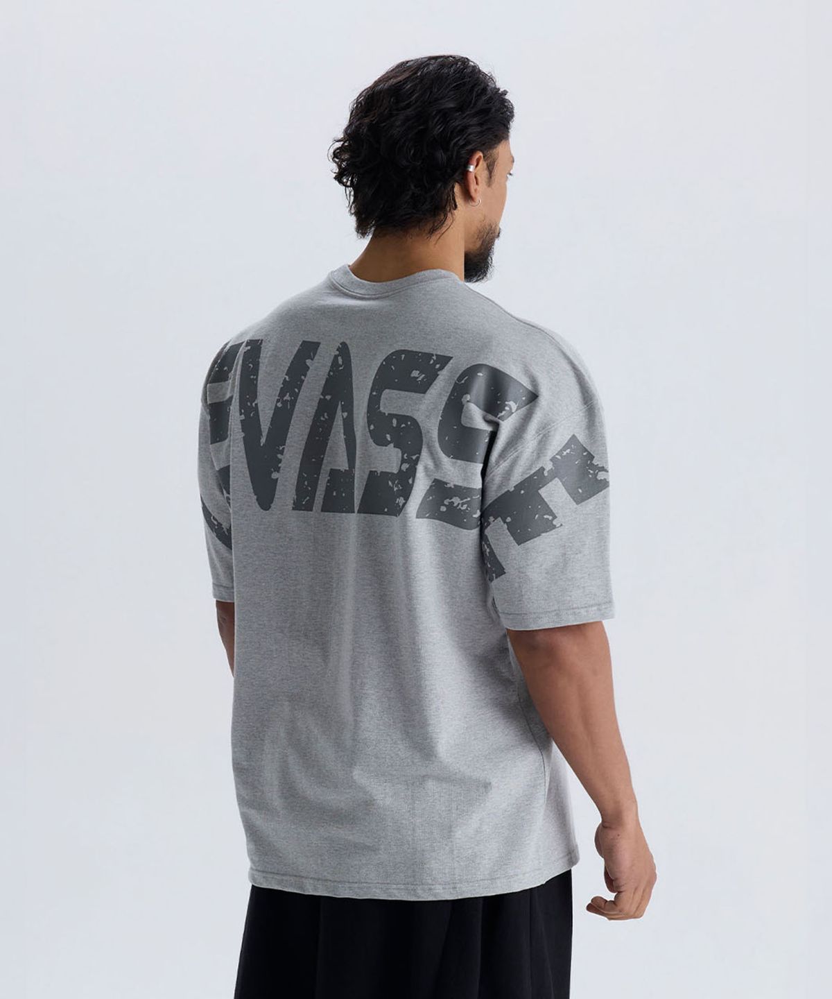 르바세(LEVASSE) Old School Overfit Tee – Melange Gray