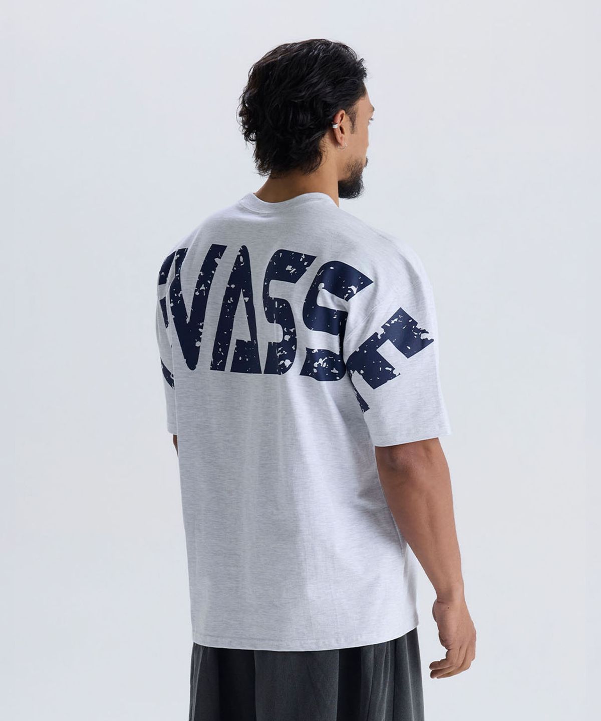 르바세(LEVASSE) Old School Overfit Tee – White Melange