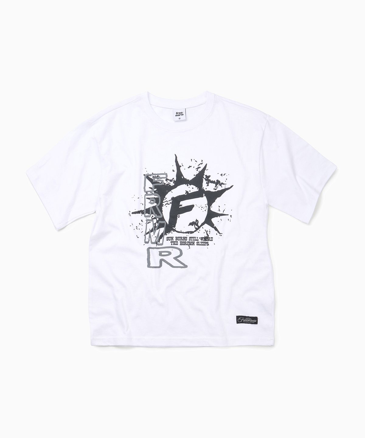 프리마리오(FREEMARIO) FRMR 페인티드 티셔츠 [화이트]