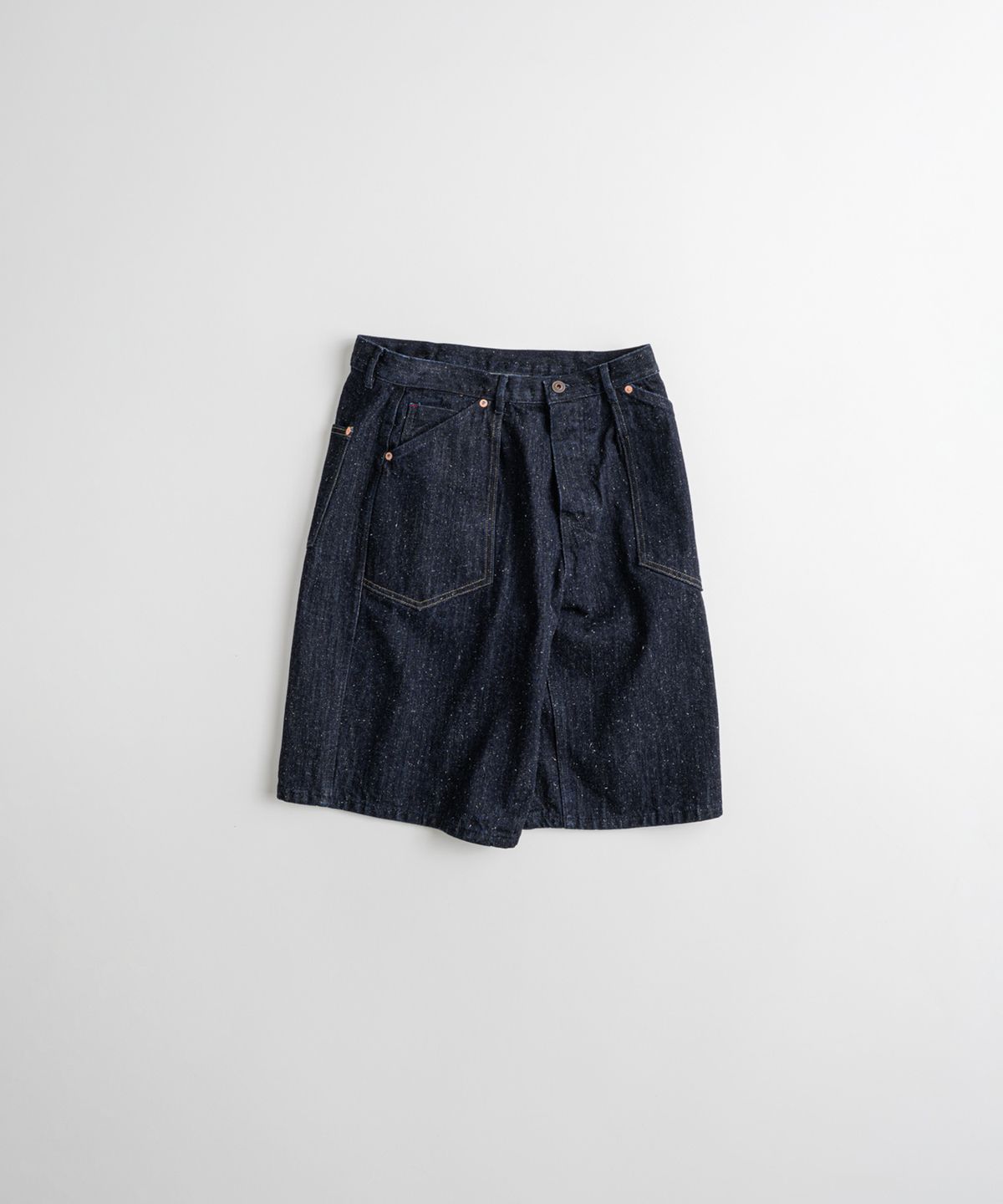 비헤비어(BEHEAVYER) DISTRESSED M35 1/2 TROUSERS nep indigo