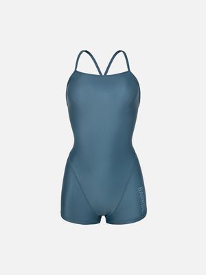 베이직 앵글백 1부 반신 수영복 인디고블루 (B6SWSWH011IDB)