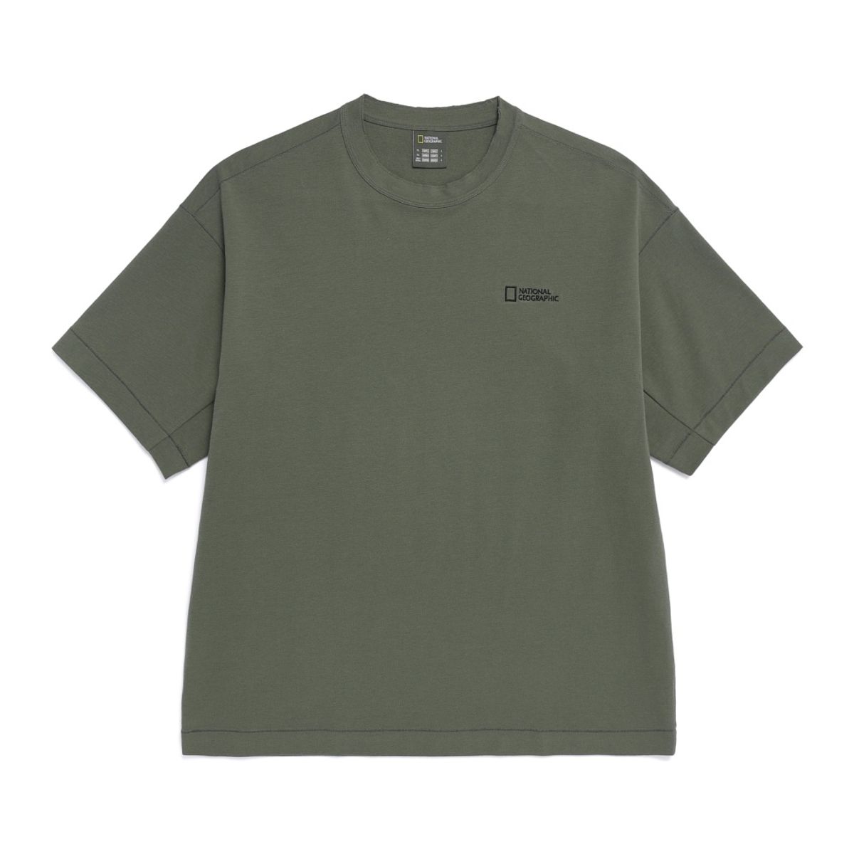 내셔널지오그래픽(NATIONALGEOGRAPHIC) N262MTS530 NRN 익스플로러 그래픽 세미오버핏 티셔츠 MILITARY KHAKI
