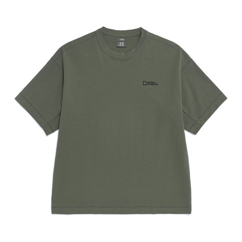 N262MTS530 NRN 익스플로러 그래픽 세미오버핏 티셔츠 MILITARY KHAKI