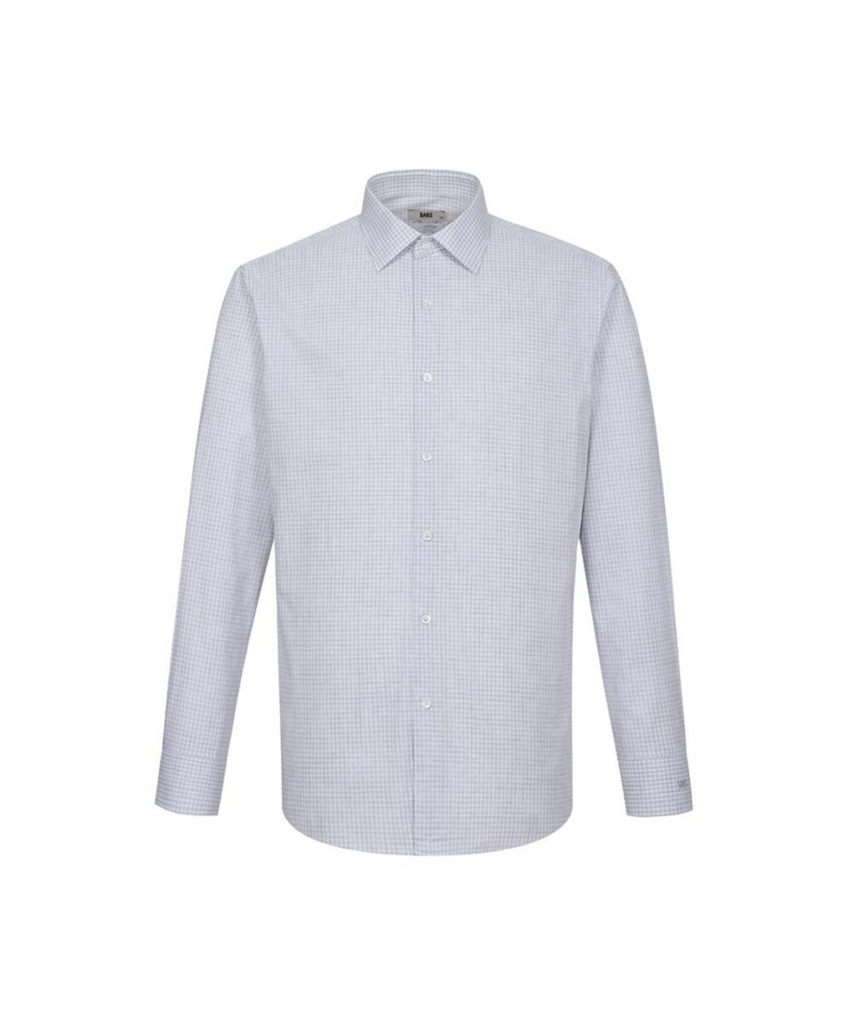닥스셔츠(DAKS SHIRTS) 코튼100 스몰체크 드레스 셔츠 그레이_DLP1SHDL124G1