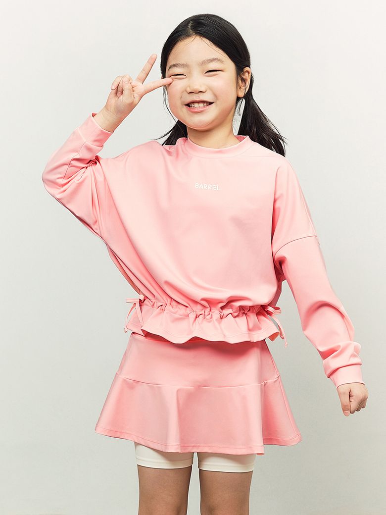 여아 리본 루즈핏 래쉬가드 핑크 (B6SKWRG323PNK)