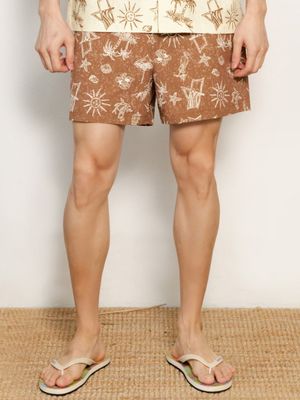 맨 카프리 3부 워터 쇼츠 브라운 (B6SMWBS112BRW)