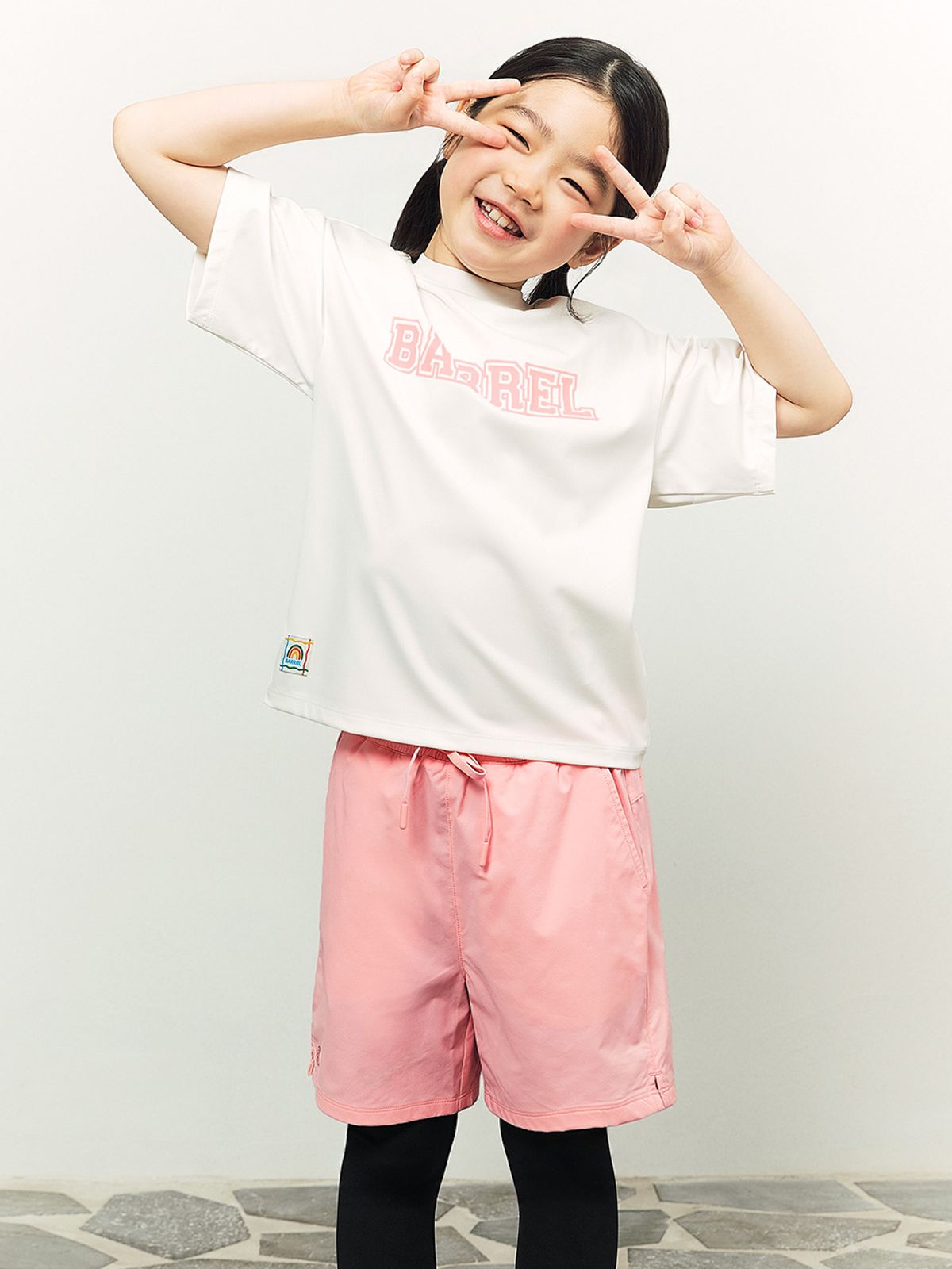 배럴(BARREL) 키즈 베이직 반팔 래쉬가드 오프화이트 (B6SKWRG322OWT)