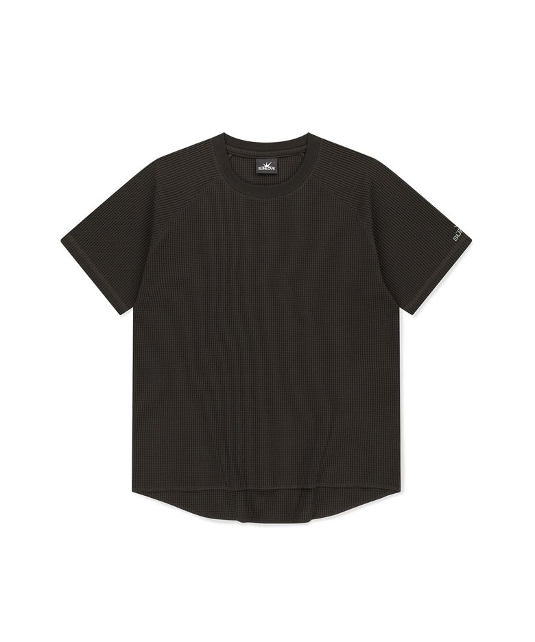 Aero Waffle Raglan Tee Charcoal