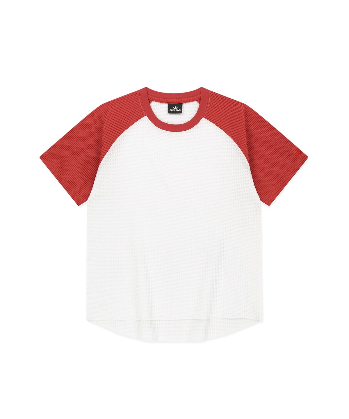 썬러브투어(SUNLOVETOUR) Aero Waffle Raglan Tee White/Red