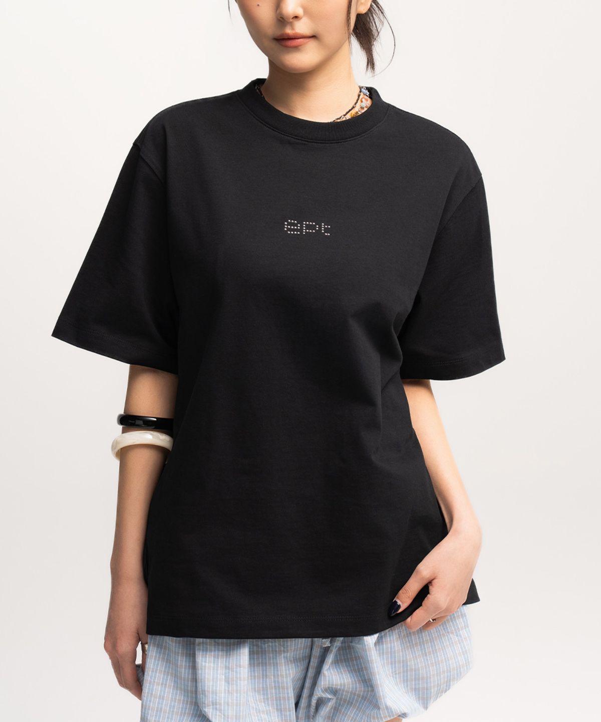 이피티(EPT) STUDDED EPT T-SHIRT (BLACK)