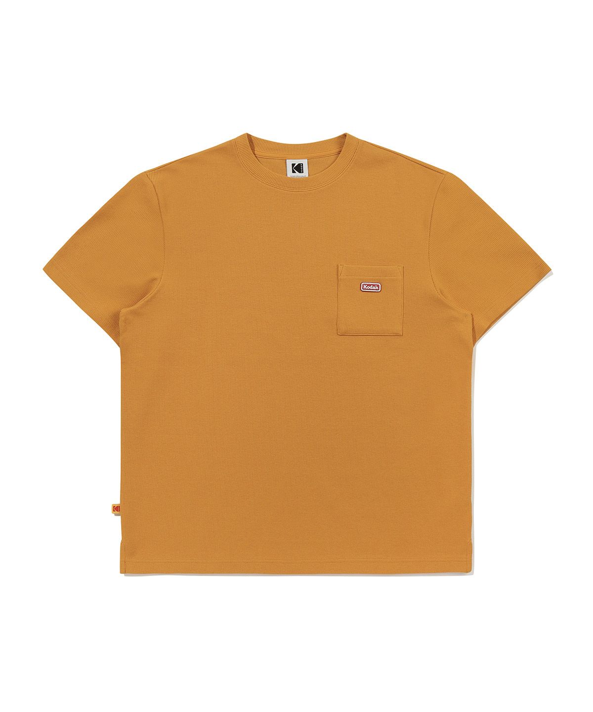 코닥(KODAK) 에어로쿨 와플 반팔 티셔츠 ORANGE