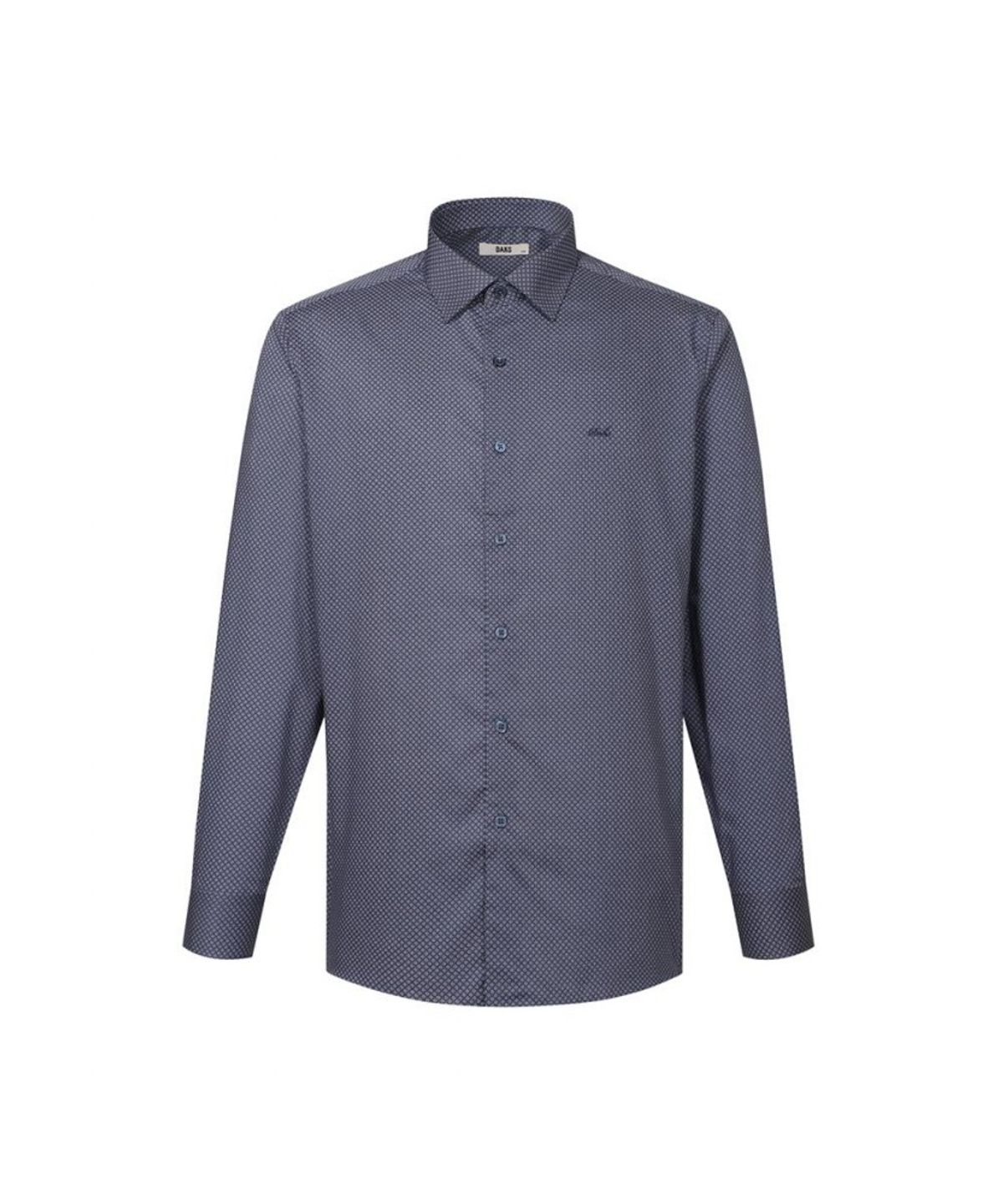 닥스셔츠(DAKS SHIRTS) 이지케어 면혼방 도트 프린트 드레스 셔츠 레귤러핏 네이비_DLA2SHDL127N1