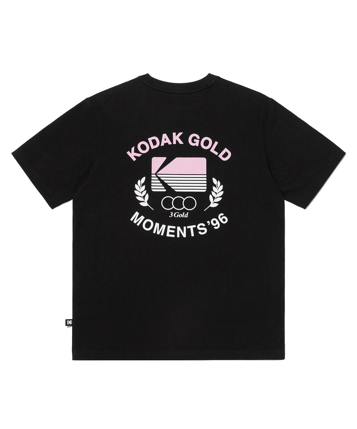 코닥(KODAK) 골드모먼트 코튼 그래픽 반팔 티셔츠 BLACK