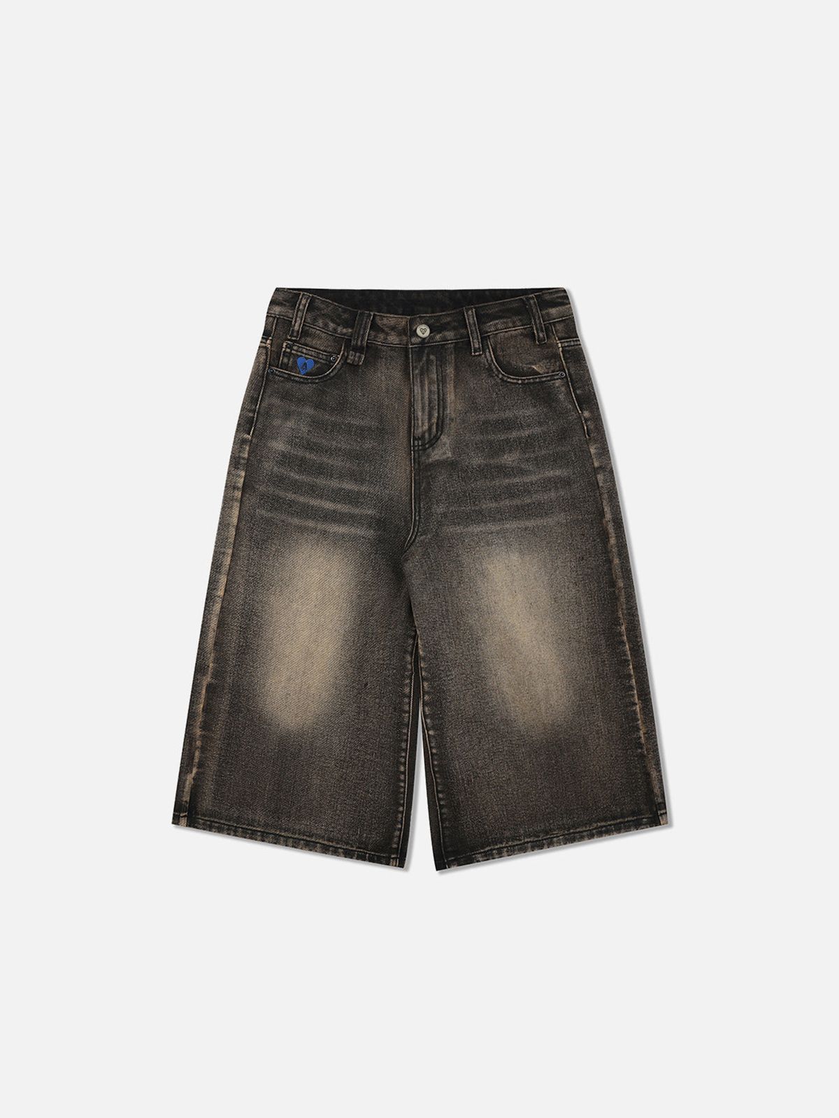엘프릭 에덴(AELFRIC EDEN) Vintage Washed Longline Jorts 데님 팬츠 AE24CPQ30422-01DBRN