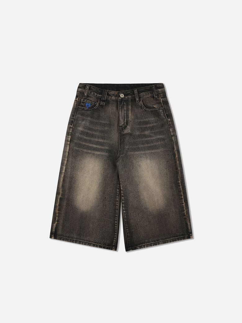 Vintage Washed Longline Jorts 데님 팬츠 AE24CPQ30422-01DBRN