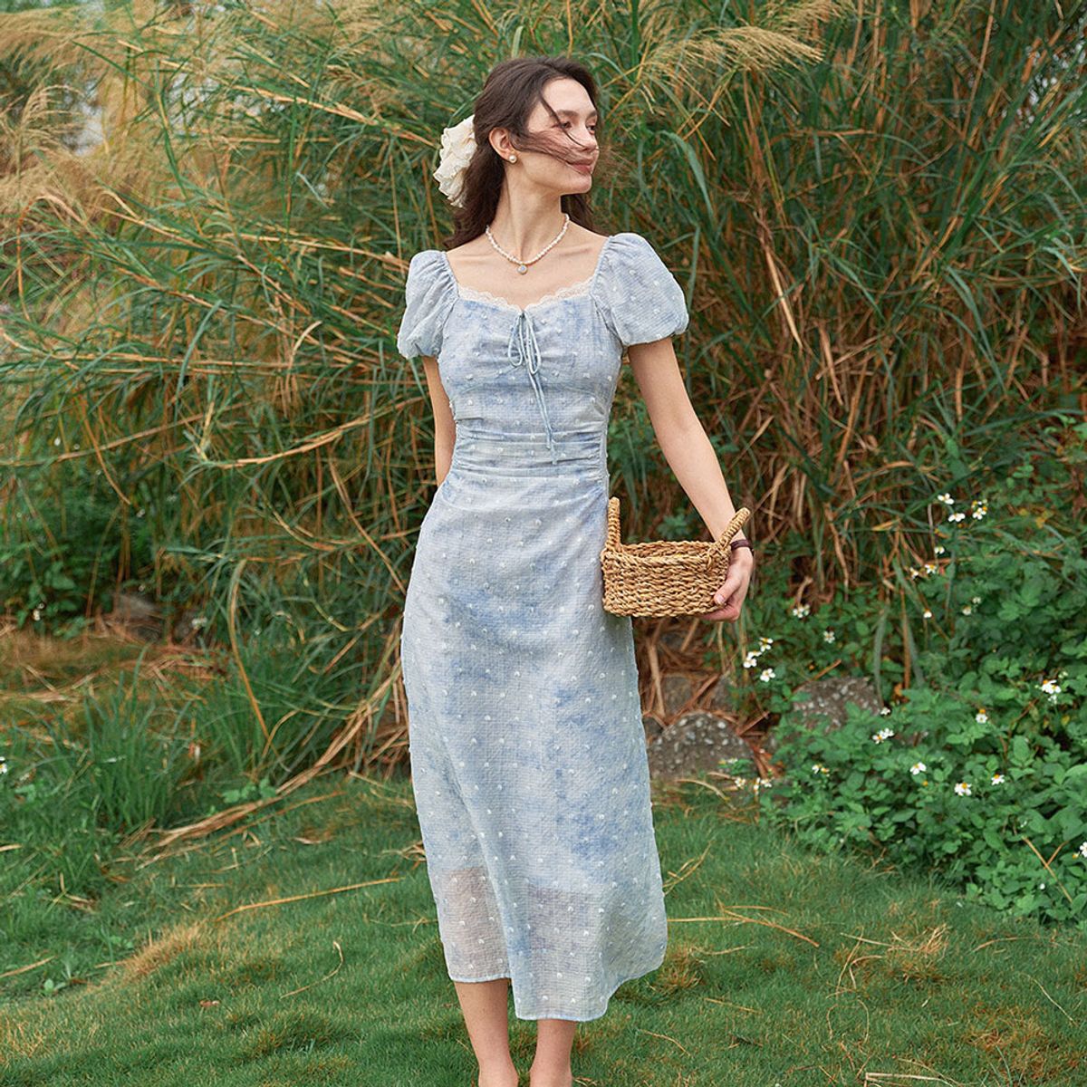 심플레트로(SIMPLE RETRO) SR_Waltz french blended dress