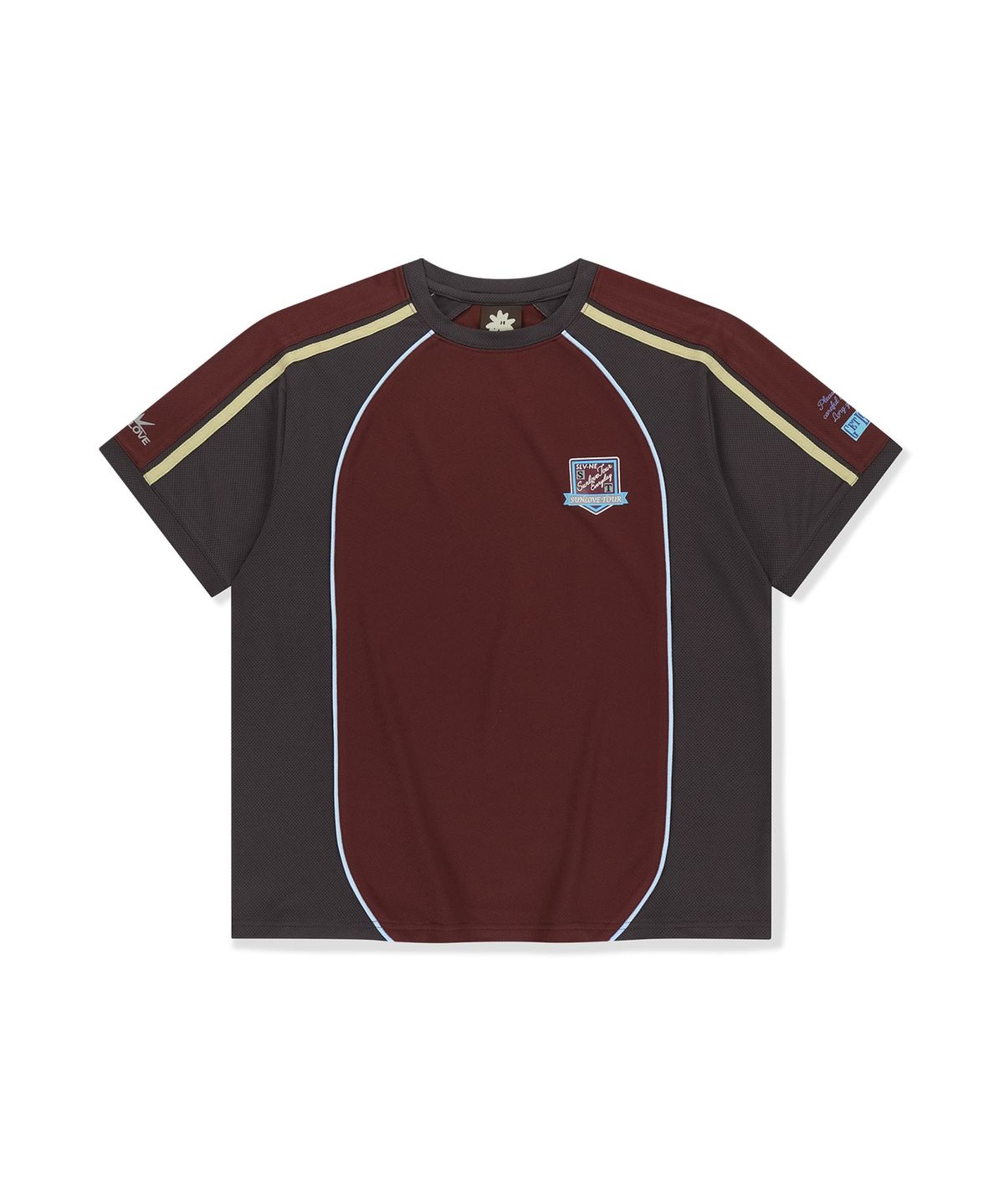 썬러브투어(SUNLOVETOUR) Track Jersey Tee Burgundy