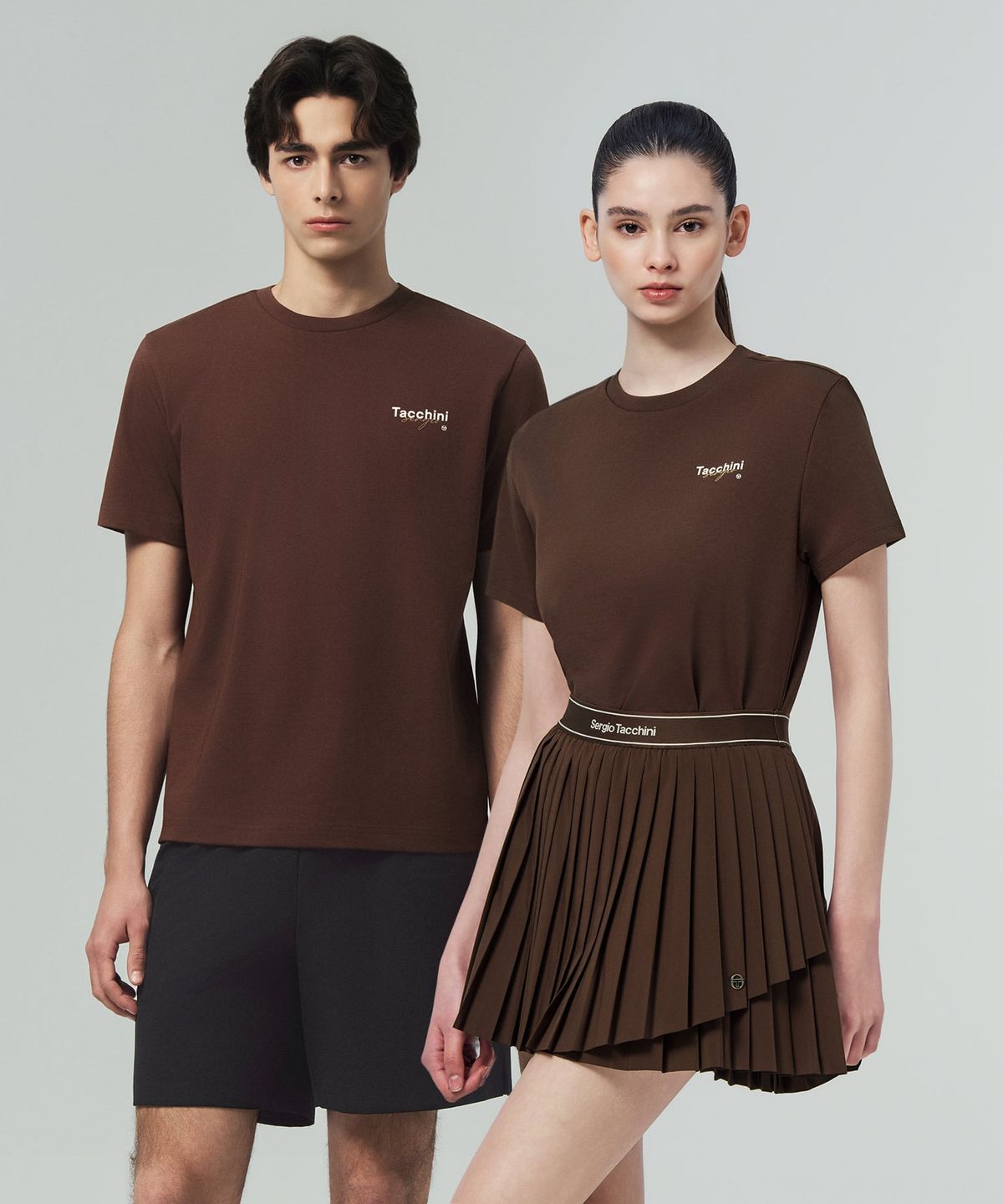 세르지오 타키니(SERGIO TACCHINI) U 그래픽 레귤러핏 티셔츠 (D.Brown)