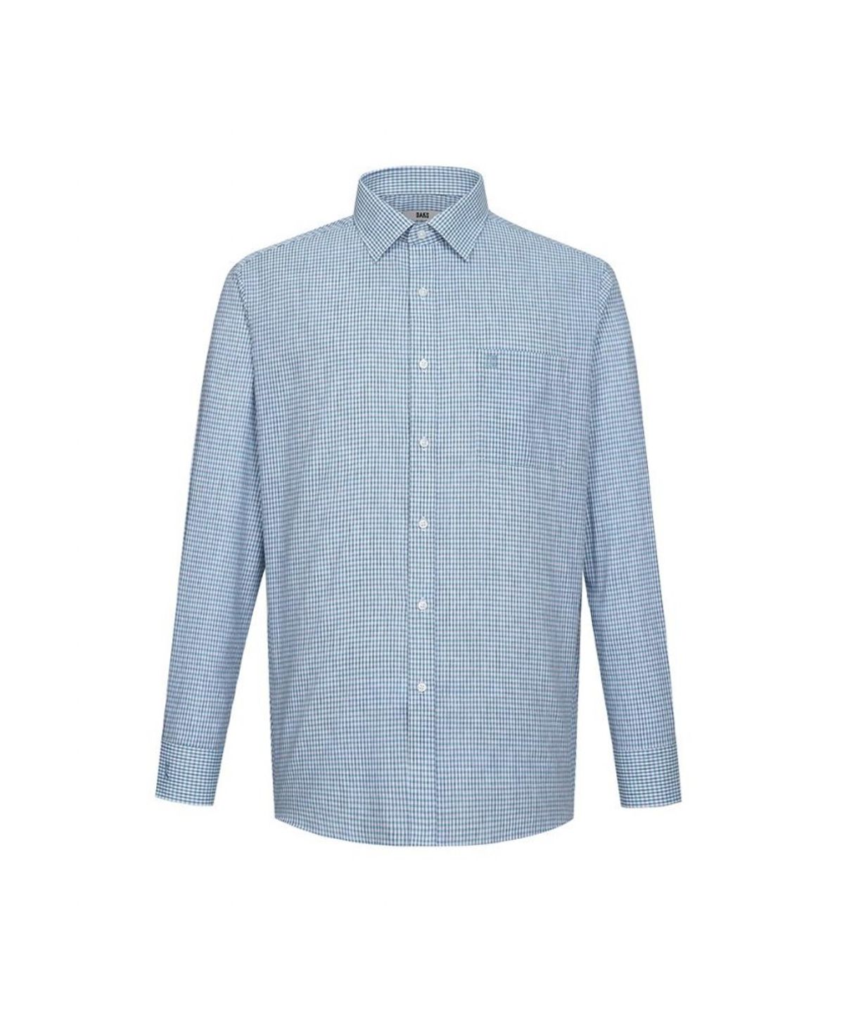 닥스셔츠(DAKS SHIRTS) 린넨혼방 마이크로체크 셔츠 레귤러핏 그린_DLS2SHDL120E1