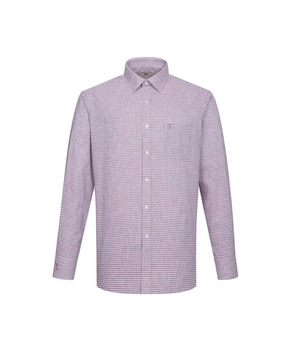 닥스셔츠(DAKS SHIRTS) 린넨혼방 마이크로 패턴 셔츠 레귤러핏 레드_DLS2SHDL120R1