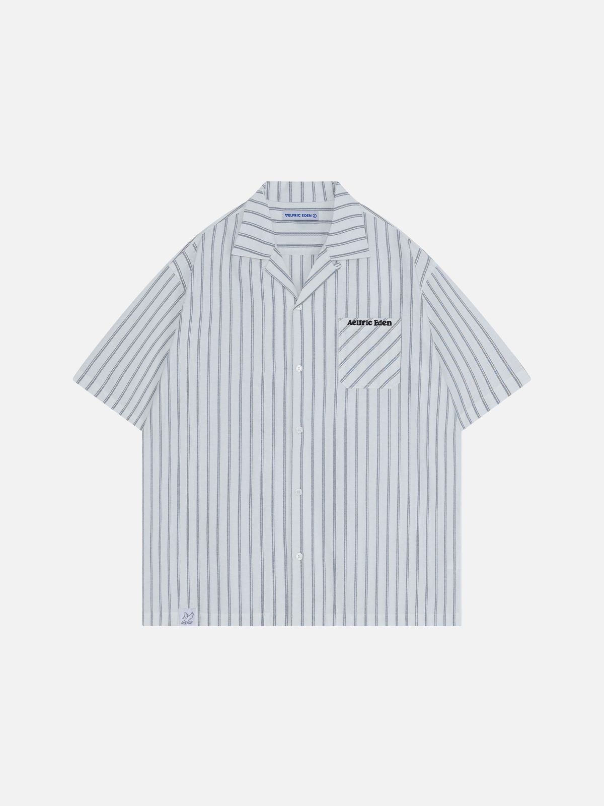 엘프릭 에덴(AELFRIC EDEN) Vertical Stripes Shirt 반소매 티셔츠 AE25CSQ10007-01TWHI
