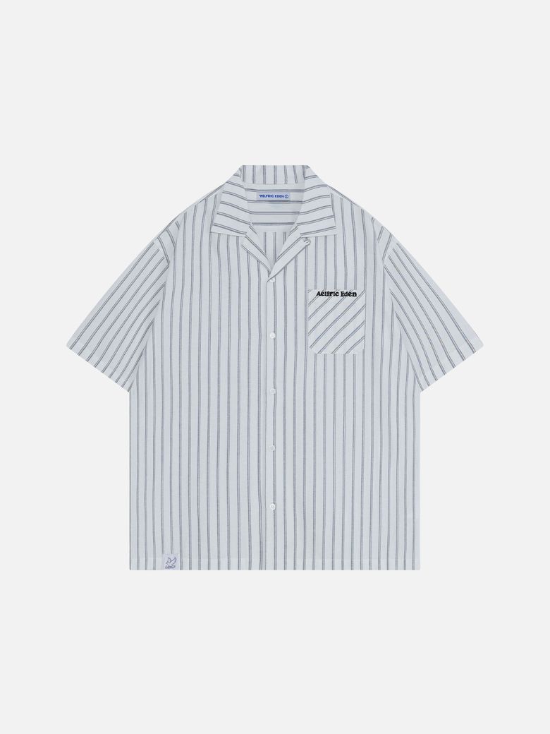 Vertical Stripes Shirt 반소매 티셔츠 AE25CSQ10007-01TWHI