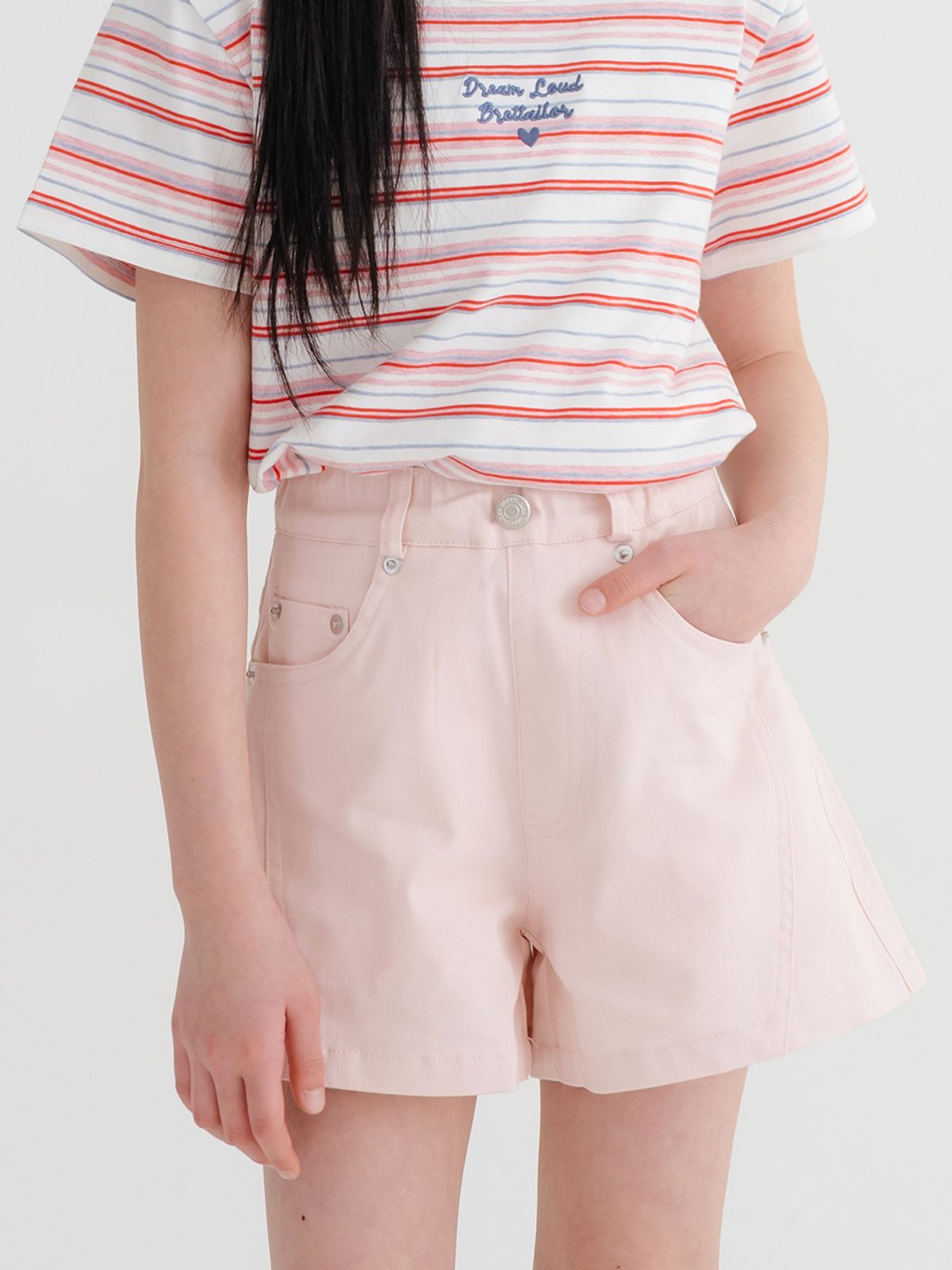 브렛테일러(BRETTAILOR) 스컬프트 라인 썸머 트윌 쇼츠(핑크)