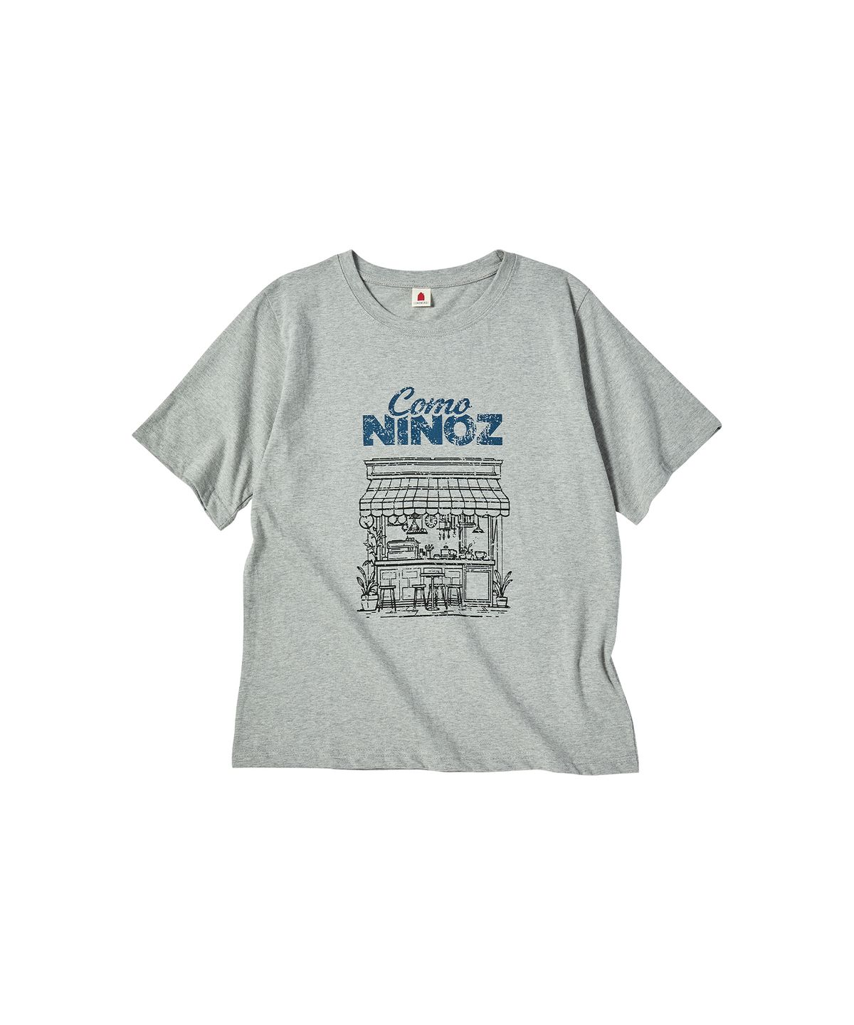 꼬모니노즈(COMONINOZ) W HOME GRAPHIC T-SHIRT [GRAY]